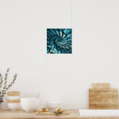 Spinning Turquoise Fractal Poster (Keuken)