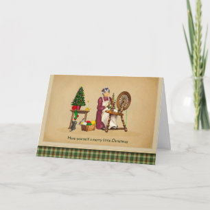 Spinning Wheel Christmas Kaart