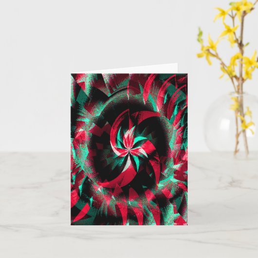 Spinning Yule wreath.... Kaart (Gele Bloem)