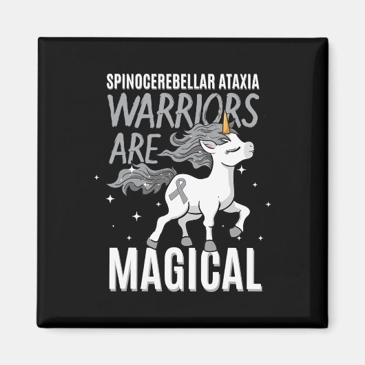 Spinocerebellar Ataxia Warrior Awareness Ribbon Sc Magneet (Voorkant)