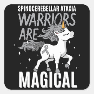 Spinocerebellar Ataxia Warrior Awareness Ribbon SC Vierkante Sticker