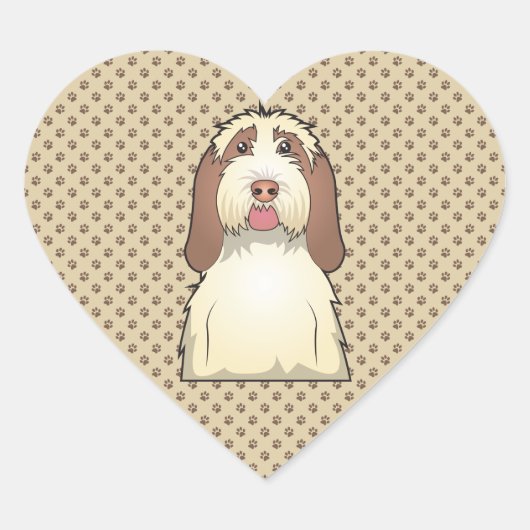 Spinone Italiano Cartoon Hart Sticker (Voorkant)