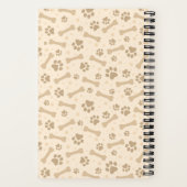 Spinone Italiano Dog Paw Print & Floral Cute Notitieboek (Achterkant)