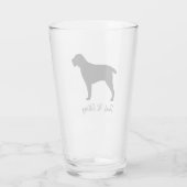 Spinone Italiano Dog Silhouette Persoonlijk Glas (Achterkant)