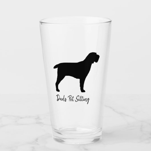 Spinone Italiano Dog Silhouette Persoonlijk Glas (Voorkant)