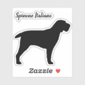 Spinone Italiano Dog Silhouette Vinyl Sticker (Vel)