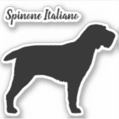 Spinone Italiano Dog Silhouette Vinyl Sticker (Voorkant)