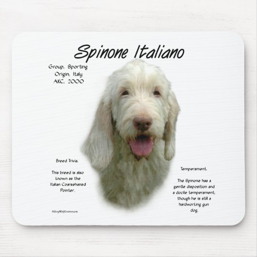 Spinone Italiano Geschiedenis Ontwerp Muismat (Voorkant)