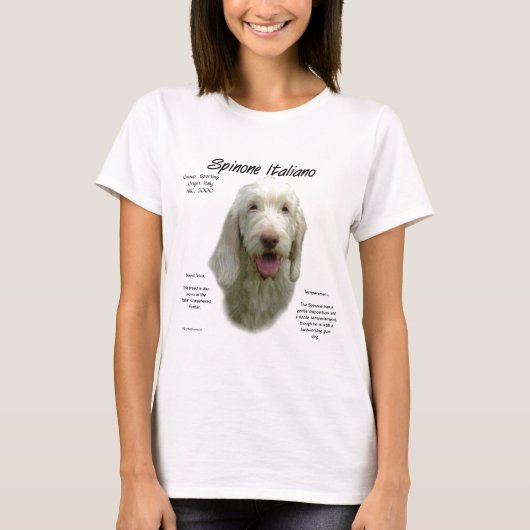 Spinone Italiano Geschiedenis Ontwerp T-shirt (Voorkant)