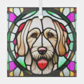 Spinone Italiano "Glas in lood" Glas Ornament (Voorkant)