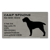 Spinone Italiano Hond Silhouet Faux Hout Stijl Magnetisch Visitekaartje (Voorkant)