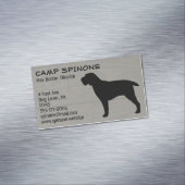Spinone Italiano Hond Silhouet Faux Hout Stijl Magnetisch Visitekaartje (Voorbeeld)