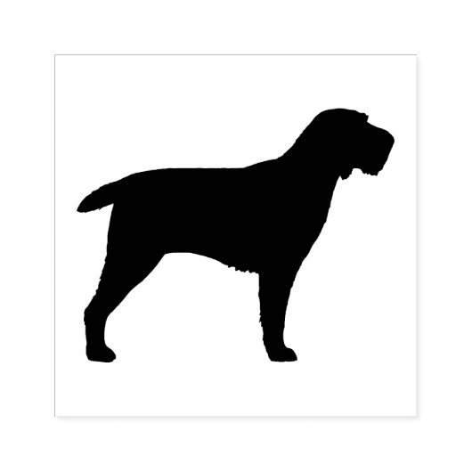 Spinone Italiano Hondenras Silhouette Rubberstempel (Afrduk)