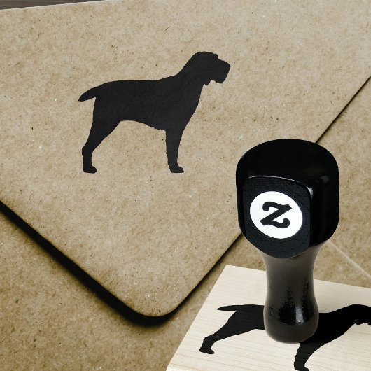 Spinone Italiano Hondenras Silhouette Rubberstempel