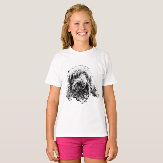 Spinone Italiano Ink Art T-Shirt (Voorkant volledig)