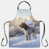 Spinone Italiano Laat het Sneeuwen Kerstmis Schort (Voorkant)