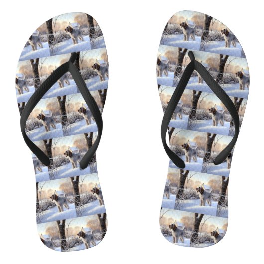 Spinone Italiano Laat het Sneeuwen Kerstmis Teenslippers (Voetbed)