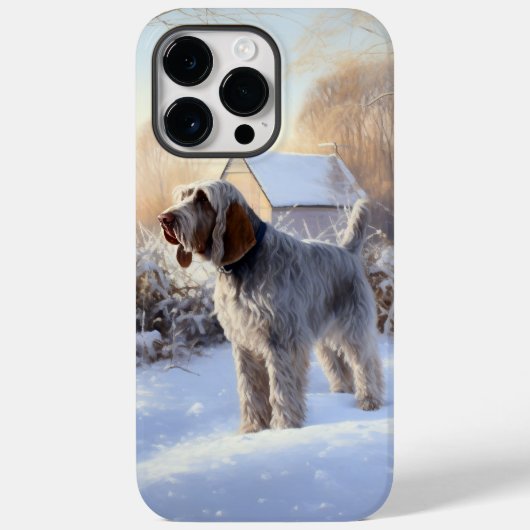 Spinone Italiano Let It Snow Kerstmis Case-Mate iPhone Case (Achterkant)
