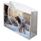 Spinone Italiano Let It Snow Kerstmis Groot Cadeauzakje (Achterkant Gekanteld)