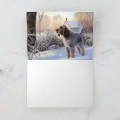 Spinone Italiano Let It Snow Kerstmis Kaart (Binnen)