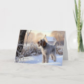 Spinone Italiano Let It Snow Kerstmis Kaart (Voorkant)