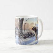 Spinone Italiano Let It Snow Kerstmis Koffiemok (Voorkant rechts)