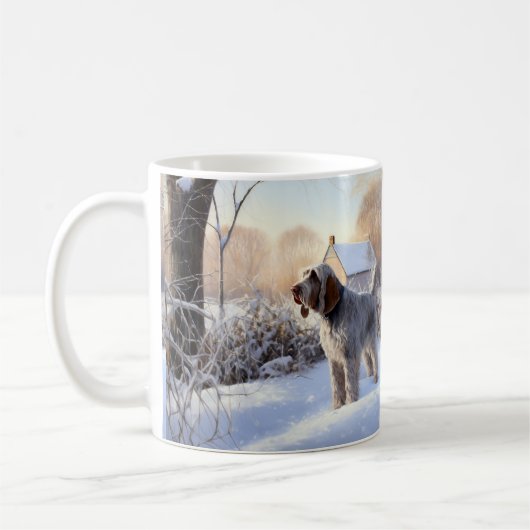 Spinone Italiano Let It Snow Kerstmis Koffiemok (Links)