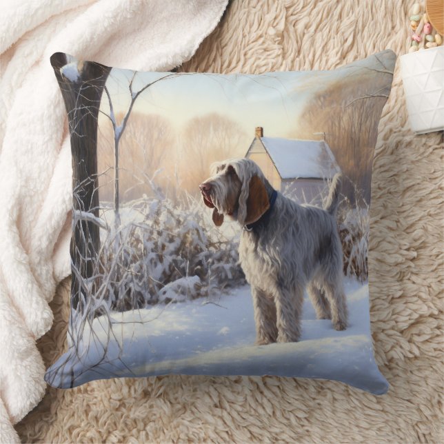 Spinone Italiano Let It Snow Kerstmis Kussen (Deken)