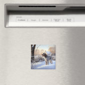 Spinone Italiano Let It Snow Kerstmis Magneet (Insitu (Vaatwasser))