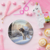 Spinone Italiano Let It Snow Kerstmis Papieren Bordje (Feest)