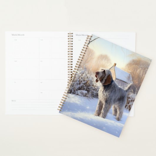Spinone Italiano Let It Snow Kerstmis Planner (Display)