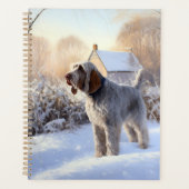 Spinone Italiano Let It Snow Kerstmis Planner (Voorkant)