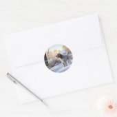 Spinone Italiano Let It Snow Kerstmis Ronde Sticker (Envelop)