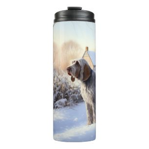 Spinone Italiano Let It Snow Kerstmis Thermosbeker