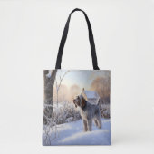 Spinone Italiano Let It Snow Kerstmis Tote Bag (Voorkant)