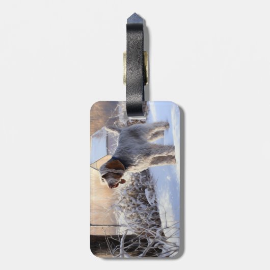 Spinone Italiano liet het sneeuwen Kerstmis Bagagelabel (Achterkant verticaal)