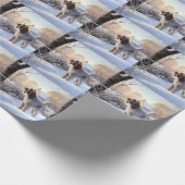 Spinone Italiano liet het sneeuwen Kerstmis Cadeaupapier (Hoek)