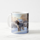 Spinone Italiano liet het sneeuwen Kerstmis Koffiemok (Voorkant links)