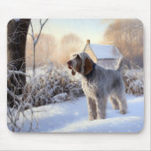Spinone Italiano liet het sneeuwen Kerstmis Muismat (Voorkant)