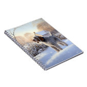 Spinone Italiano liet het sneeuwen Kerstmis Notitieboek (Rechterzijde)