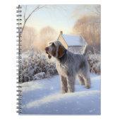Spinone Italiano liet het sneeuwen Kerstmis Notitieboek (Voorkant)