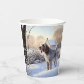 Spinone Italiano liet het sneeuwen Kerstmis Papieren Bekers (Achterkant)