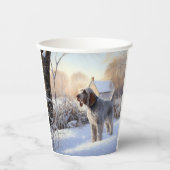 Spinone Italiano liet het sneeuwen Kerstmis Papieren Bekers (Voorkant)