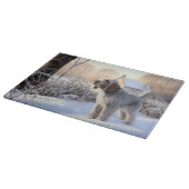 Spinone Italiano liet het sneeuwen Kerstmis Snijplank (Hoek)