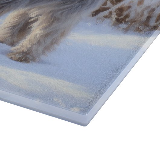 Spinone Italiano liet het sneeuwen Kerstmis Snijplank (Hoek)