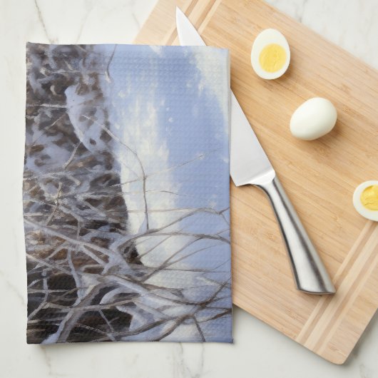 Spinone Italiano liet het sneeuwen Kerstmis Theedoek (Quarter Fold)