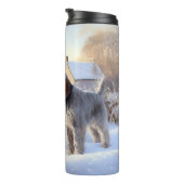 Spinone Italiano liet het sneeuwen Kerstmis Thermosbeker (Geroteerd rechts)