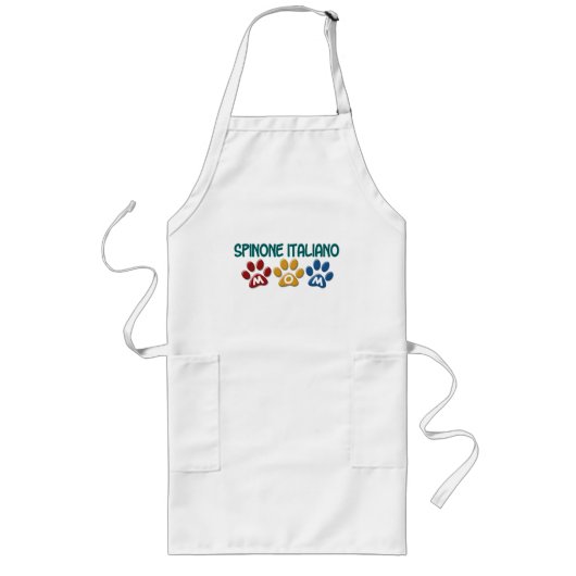 SPINONE ITALIANO mam Paw Print 1 Lang Schort (Voorkant)