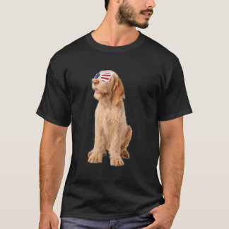 Spinone Italiano met zonnebril 4 juli Do T-shirt