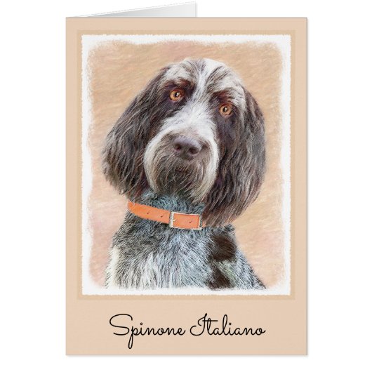 Spinone Italiano Painting - Cute Original Dog Art (Voorkant)